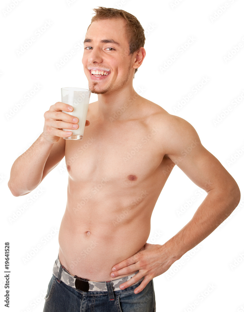 Fototapeta premium young sportsman with a bare torso