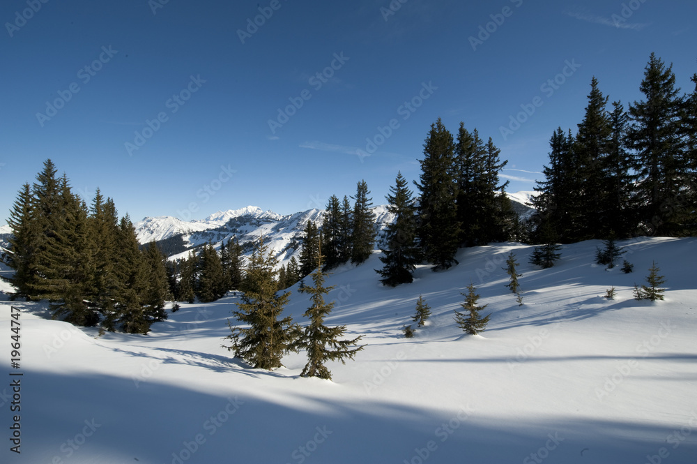 custom made wallpaper toronto digitalPaysage de montagne sous la neige,  Areches, Savoie, France