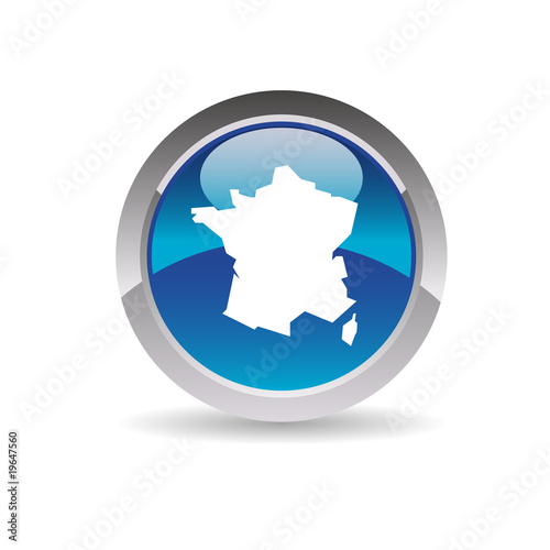 France map button - Bouton carte France