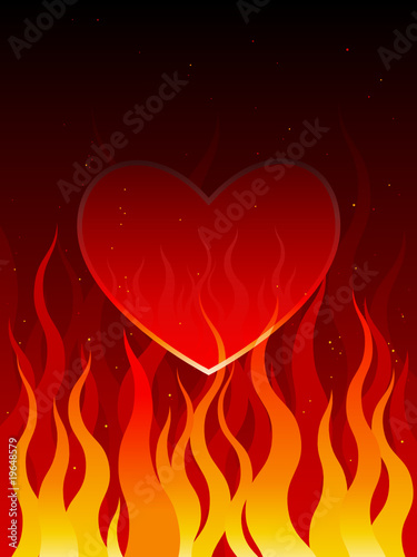 Burning desire illustration