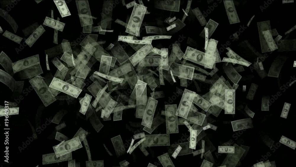 Money animation, Created with hundreds,tens and one dollar bills