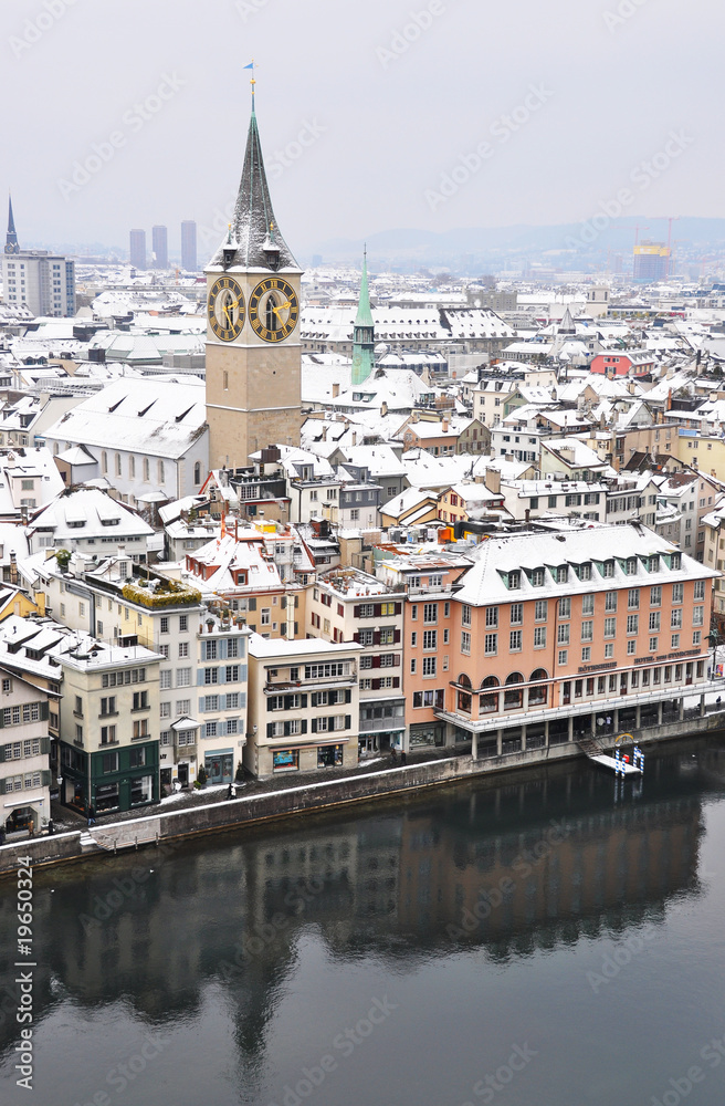 Obraz premium Winter view of Zurich