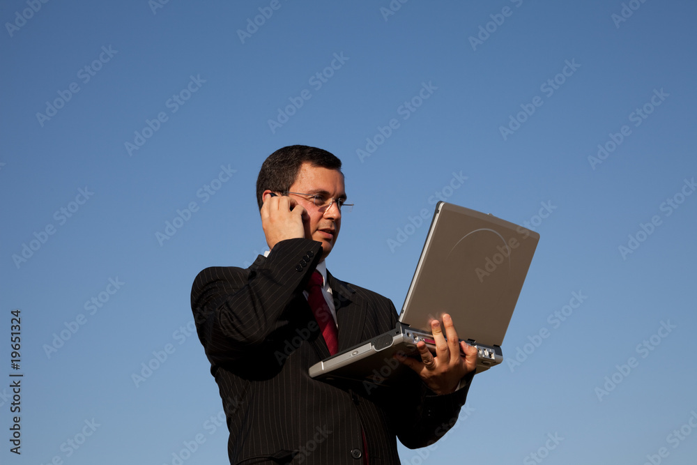 Businessman talking on the cellphone