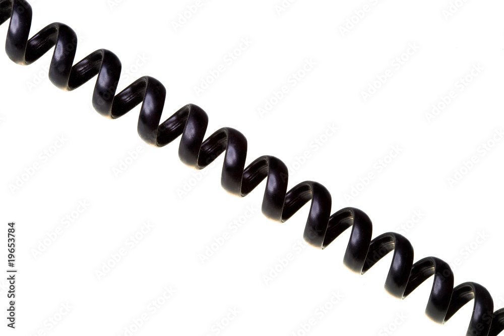 Telephone wire, twisted with spiral Telephone wire, twisted with spiral