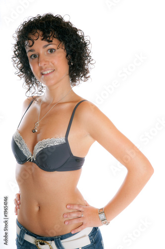 Junge schöne hübsche Frau in Dessous