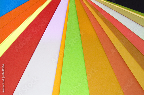 Various printing paper colors. Artistic background.