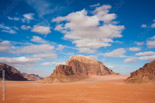 Beautiful mountains in Wadi Rum desert, Jordan.