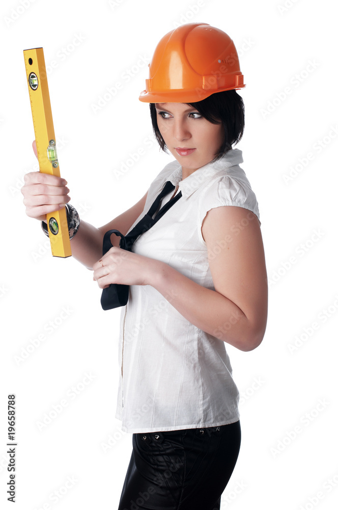 Charming girl the builder Charming girl the builder