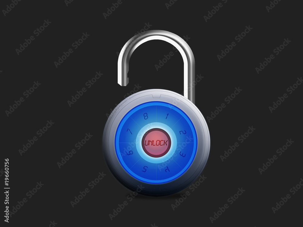 Electronic security padlock - UNLOCK Electronic security padlock - UNLOCK