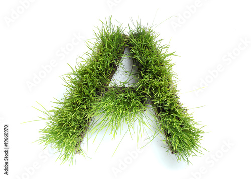 Letters made of grass - A