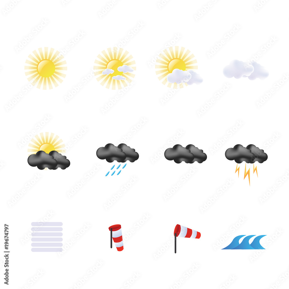 vector weather icon set vector weather icon set