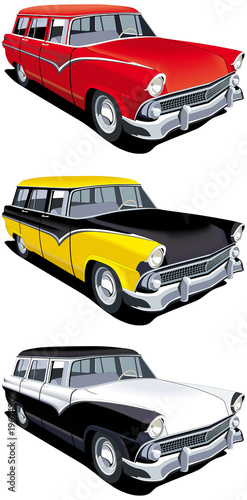 American retro station wagon