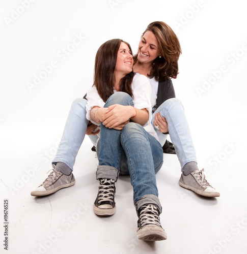 Mother and teenager daughte...