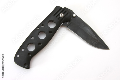 Black knife isolated