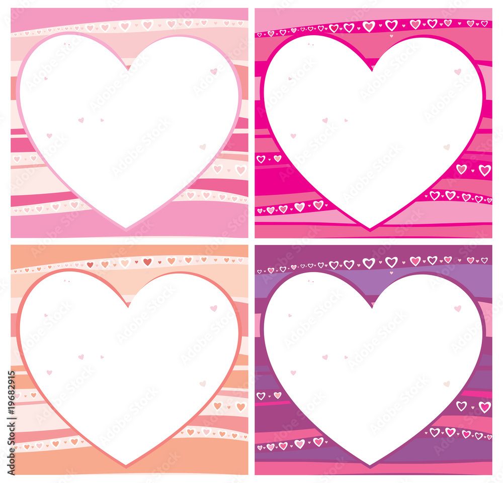 The Valentine's day. vector card set. The Valentine's day. vector card set.