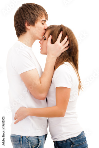Man kissing woman.