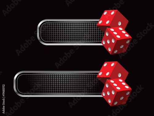 casino dice black tabs