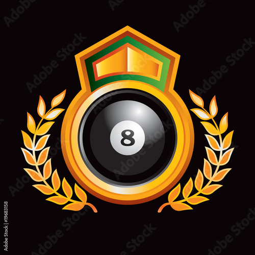 eight ball orange and green royal display