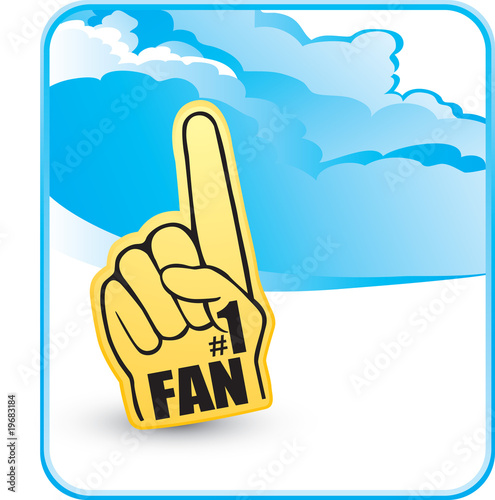 fan hand cloud background