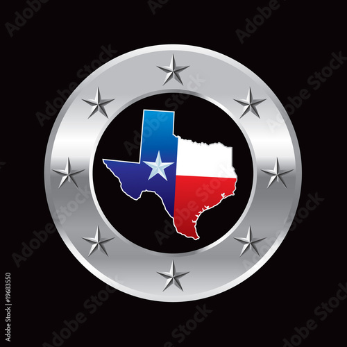 texas lonestar state silver star round frame