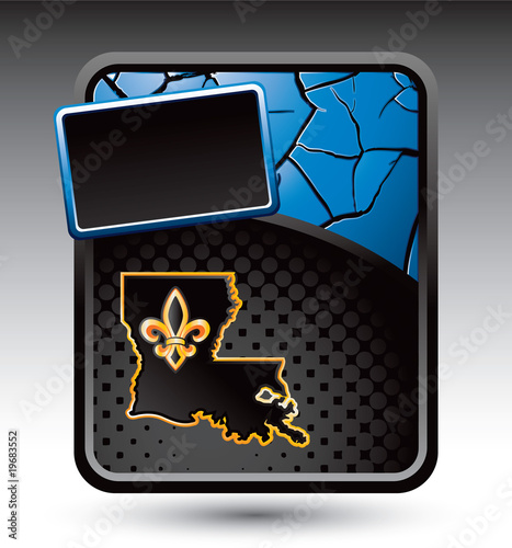 louisiana state blue cracked advertisemen