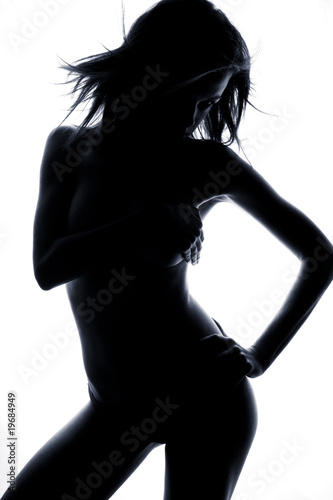 silhouette woman nude