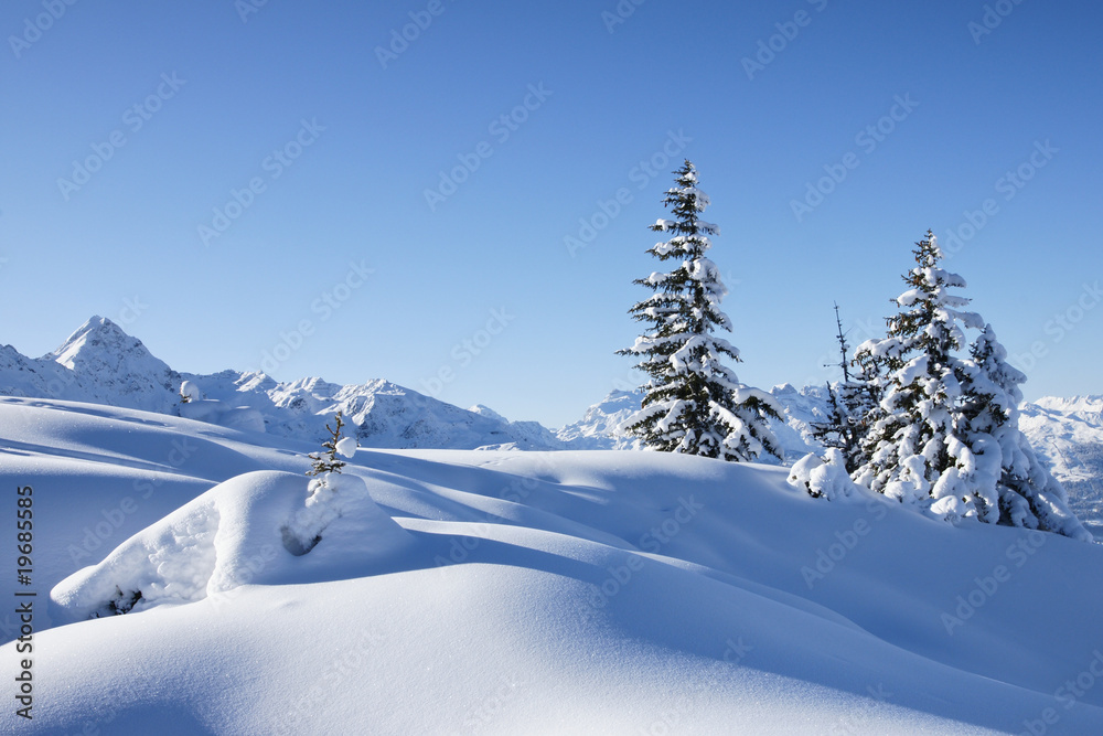 Winterlandschaft in den Bergen