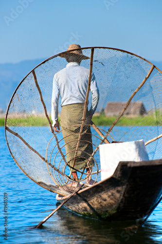 Fisherman in inle lake, Myanmar.