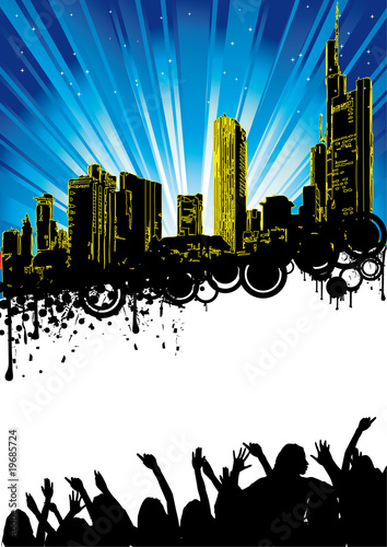 Blue Cooler City Party Flyer