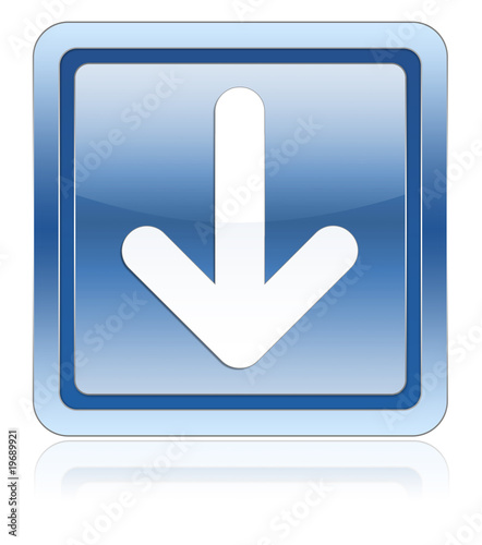 Arrow down blu icon