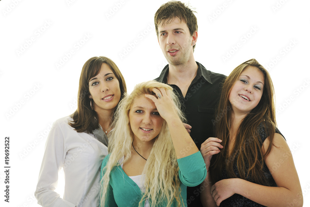 Fototapeta premium teen group isolate