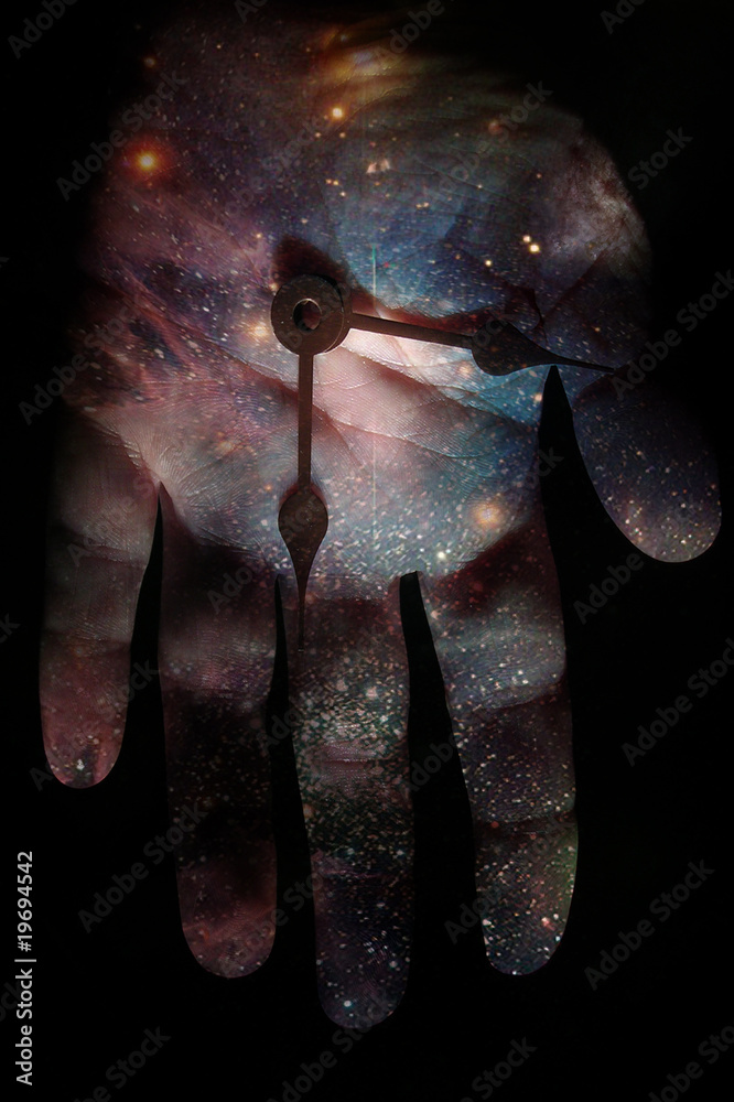 Naklejka premium Hand and space