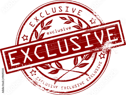 Grunge rubber stamp with the word exclusive