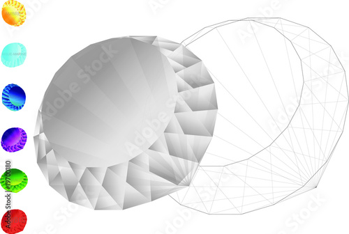 Joyaux 3D tout en vecteur