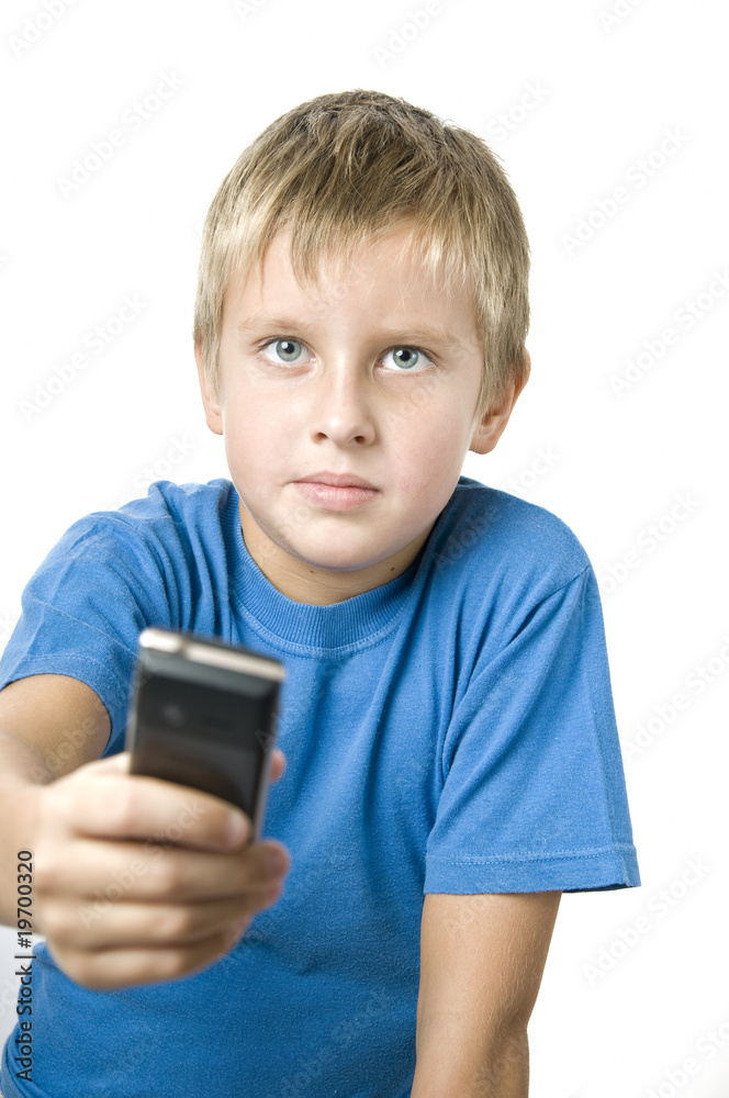Attractive young man handing cellphone forward Attractive young man handing cellphone forward