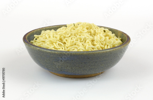 Chili flavored noodles in bowl