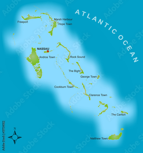Karte Bahamas
