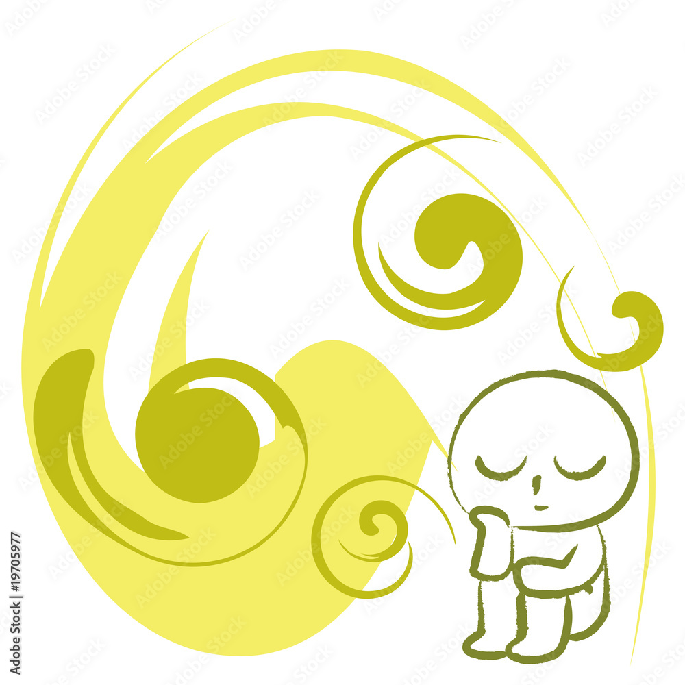 Fototapeta premium 思いにふける yellow