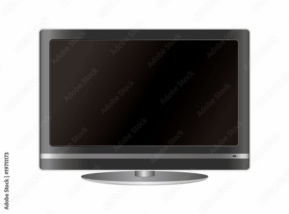 Flat Screen Television isolated on white background. Flat Screen Television isolated on white background.
