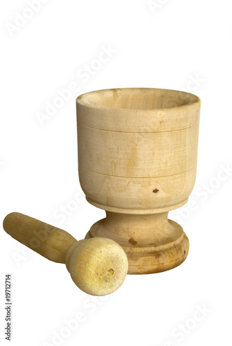 Mortar and pestle isolated