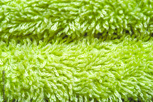 close-up of green towel