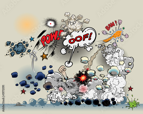 Comic book - explosion