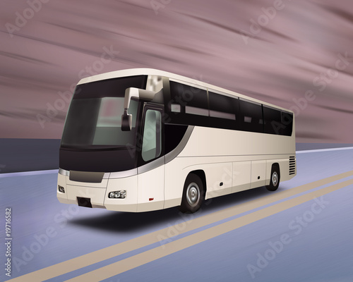 bus on the road