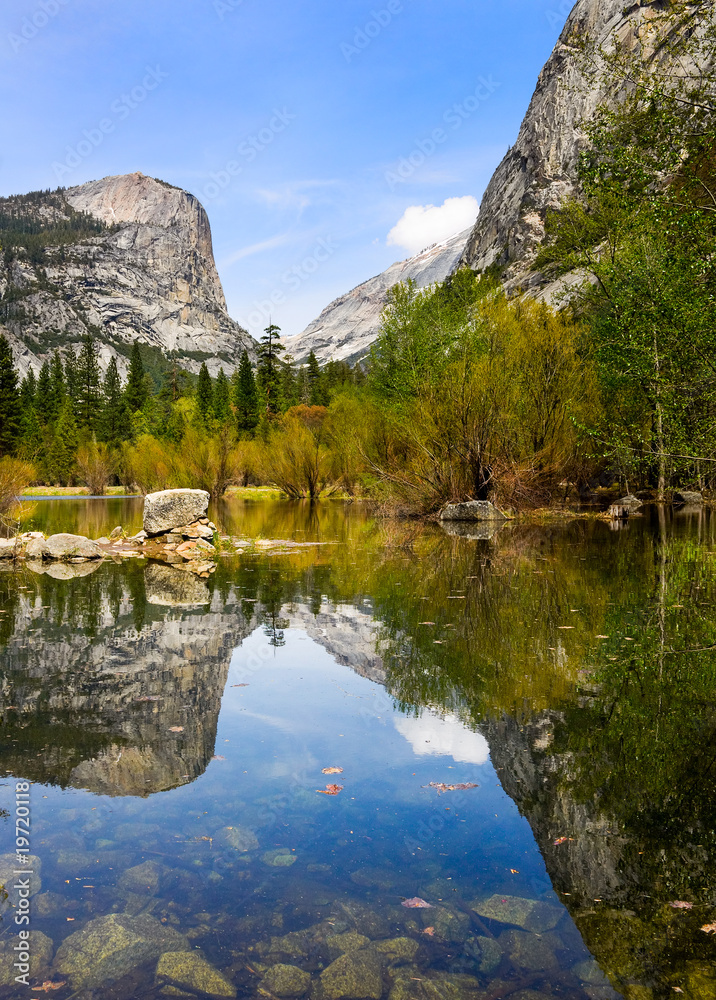 Mirror Lake in Yosemite National Park, California
