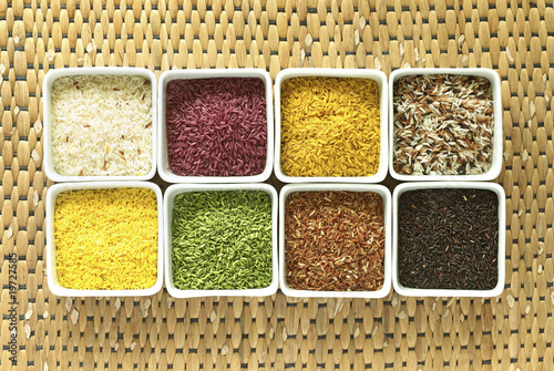 Colorful rice set detail