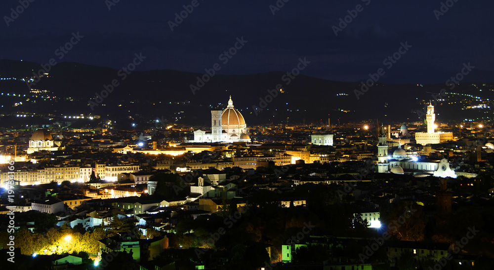 Cathedral in Florence and night