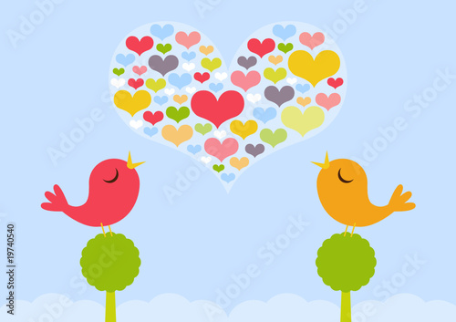 Valentinstag-Lovebirds