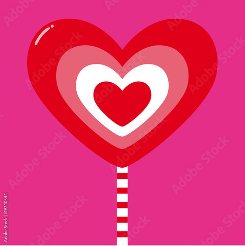 Valentinstag-Herz-Lollipop