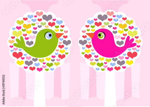 Valentinstag - Vogelpaar