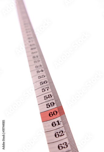 White measuring tape isolated